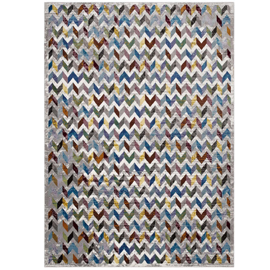 Modway Gemma Chevron Mosaic 5x8
 Area Rug | Rugs