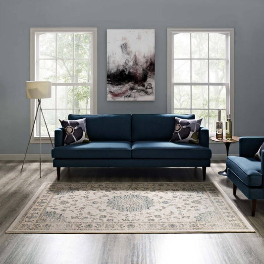 Modway Atara Distressed Vintage Persian Medallion 5x8 Area Rug | Rugs