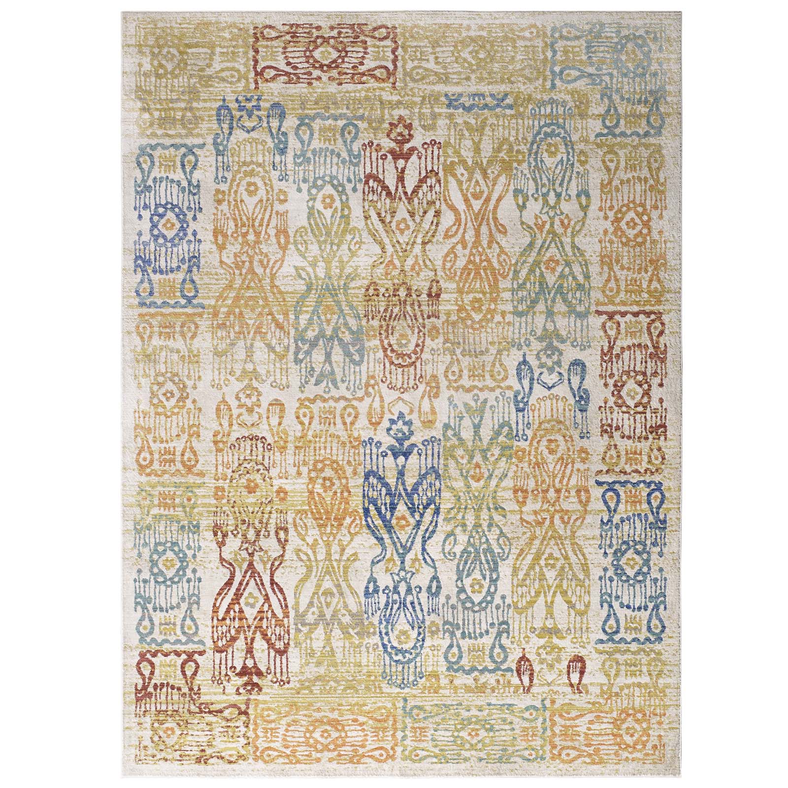 Modway Solimar Distressed Southwestern Aztec 4x6 Area Rug | Rugs | Modishstore