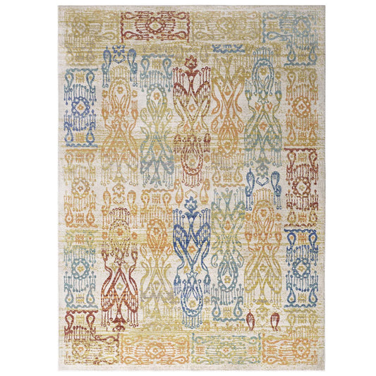 Modway Solimar Distressed Southwestern Aztec 5x8 Area Rug | Rugs | Modishstore