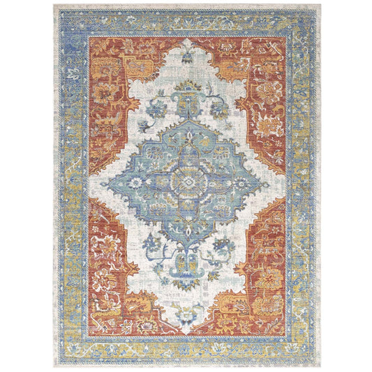 Modway Citlali Distressed Southwestern Aztec 5x8 Area Rug | Rugs