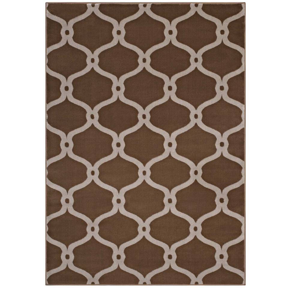 Modway Beltara Chain Link Transitional Trellis 8x10 Area Rug | Rugs