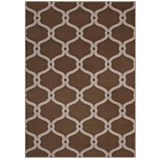 Modway Beltara Chain Link Transitional Trellis 8x10 Area Rug | Rugs
