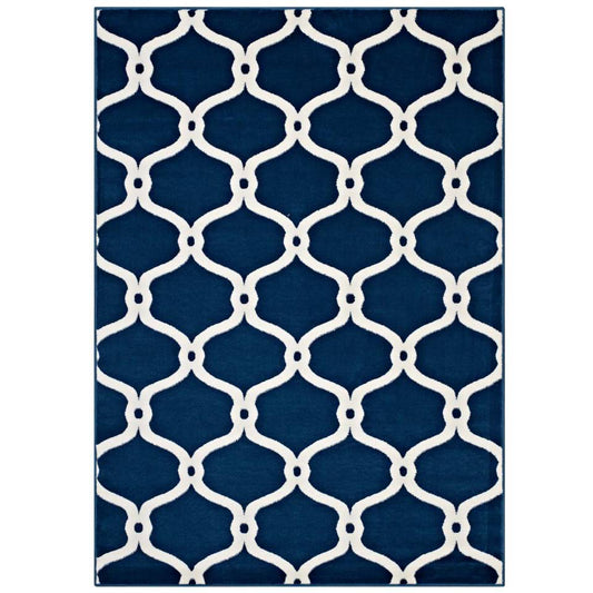 Modway Beltara Chain Link Transitional Trellis 8x10 Area Rug | Rugs | 