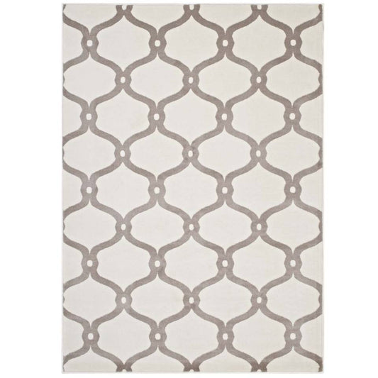Modway Beltara Chain Link Transitional Trellis 8x10 Area Rug | Rugs | 