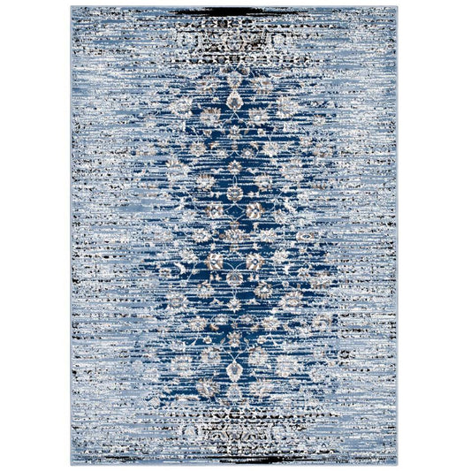 Modway Chiara Distressed Floral Lattice Contemporary 8x10 Area Rug | Rugs