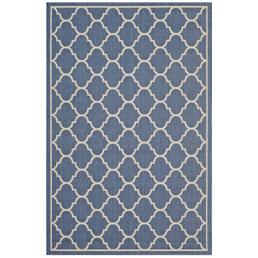 Modway Avena Moroccan Quatrefoil Trellis 8x10 Indoor and Outdoor Area Rug | Rugs
