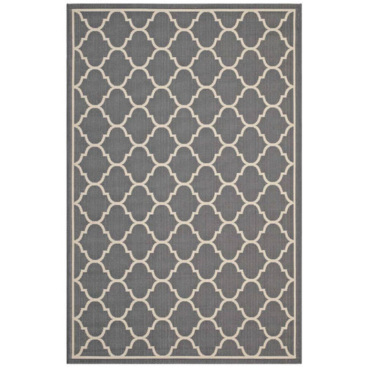 Modway Avena Moroccan Quatrefoil Trellis 8x10 Indoor and Outdoor Area Rug | Rugs | 