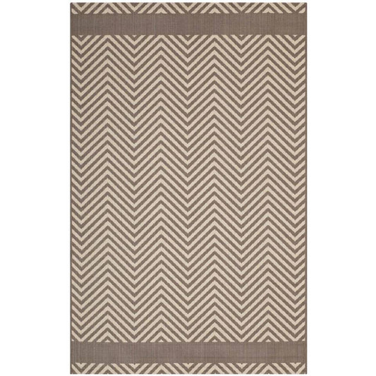 Modway Optica Chevron With End Borders 8x10 Indoor and Outdoor Area Rug | Rugs | Modishstore