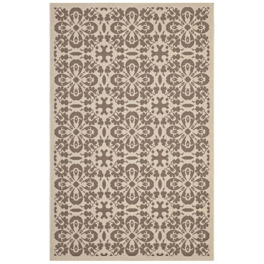 Modway Ariana Vintage Floral Trellis 8x10 Indoor and Outdoor Area Rug | Rugs