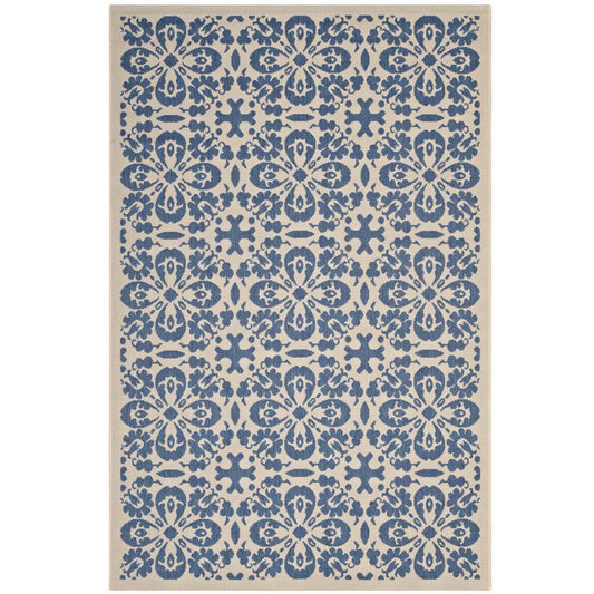 Modway Ariana Vintage Floral Trellis 8x10 Indoor and Outdoor Area Rug | Rugs | 