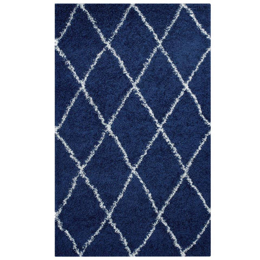 Modway Toryn Diamond Lattice 5x8 Shag Area Rug | Rugs | Modishstore