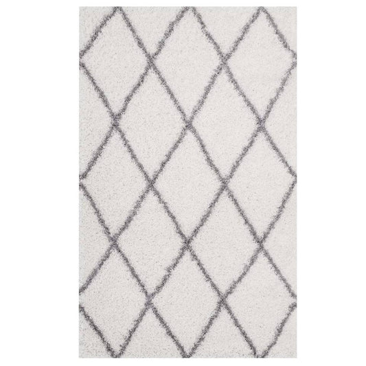Modway Toryn Diamond Lattice 5x8 Shag Area Rug | Rugs | Modishstore-3