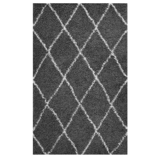 Modway Toryn Diamond Lattice 5x8 Shag Area Rug | Rugs | Modishstore-4