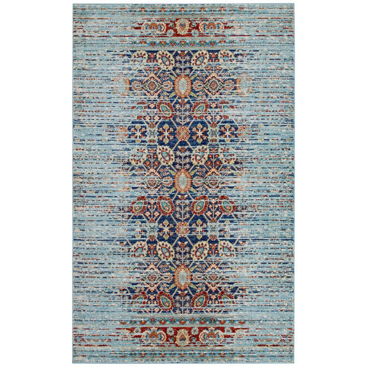 Modway Naria Distressed Persian Medallion 5x8 Area Rug | Rugs | Modishstore