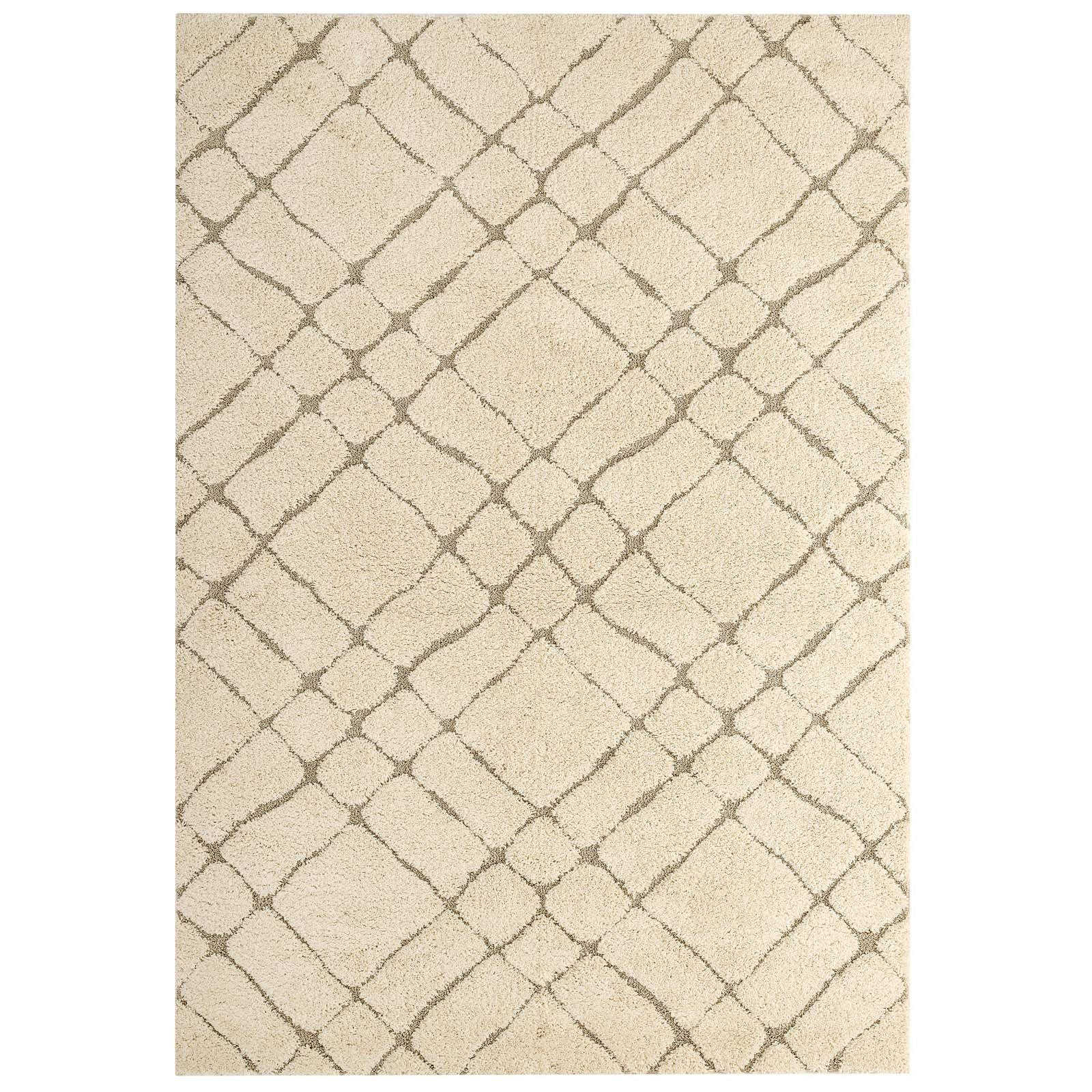 Modway Jubilant Verona Abstract Geometric 5x8 Shag Area Rug | Rugs | Modishstore