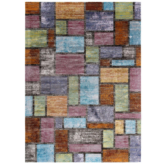 Modway Success Nyssa Abstract Geometric Mosaic 4x6 Area Rug | Rugs | Modishstore