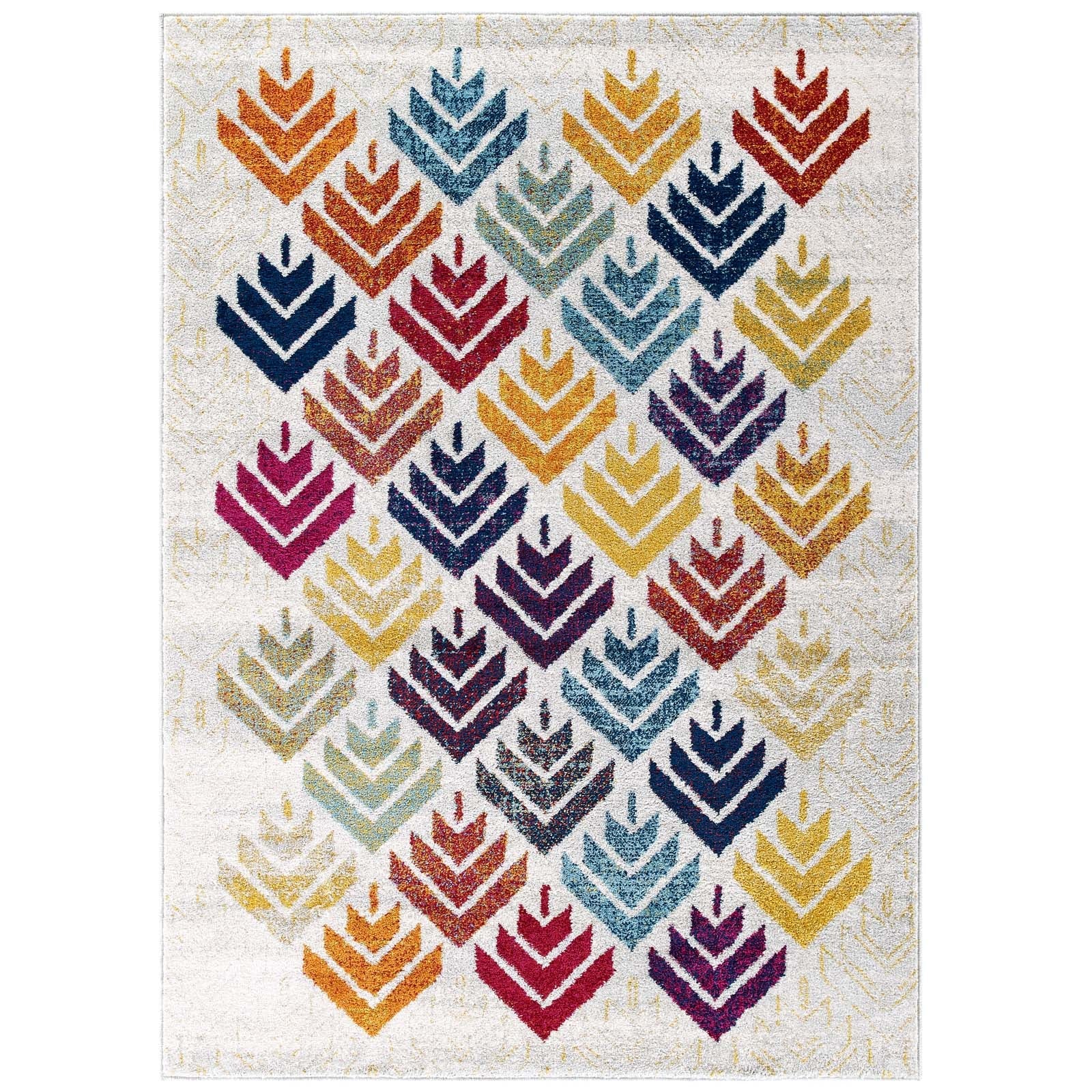 Modway Entourage Florin Abstract Floral 5x8 Area Rug | Rugs