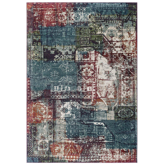 Modway Tribute Elowen Contemporary Modern Vintage Mosaic 5x8 Area Rug | Rugs | Modishstore