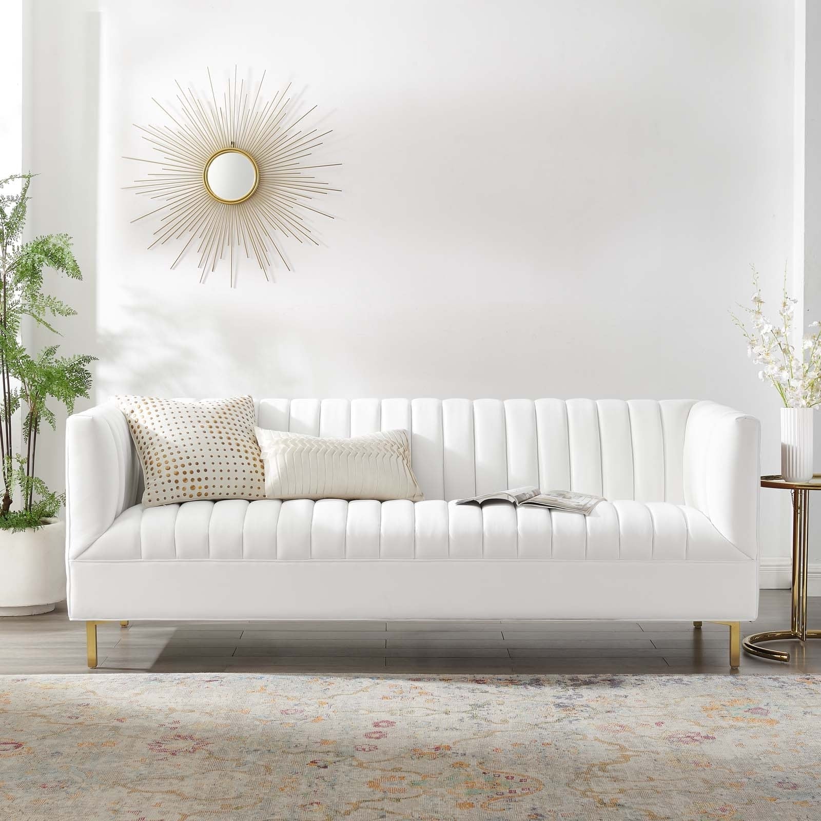 Modway Shift Channel Tufted Performance Velvet Sofa | Sofas | Modishstore-4