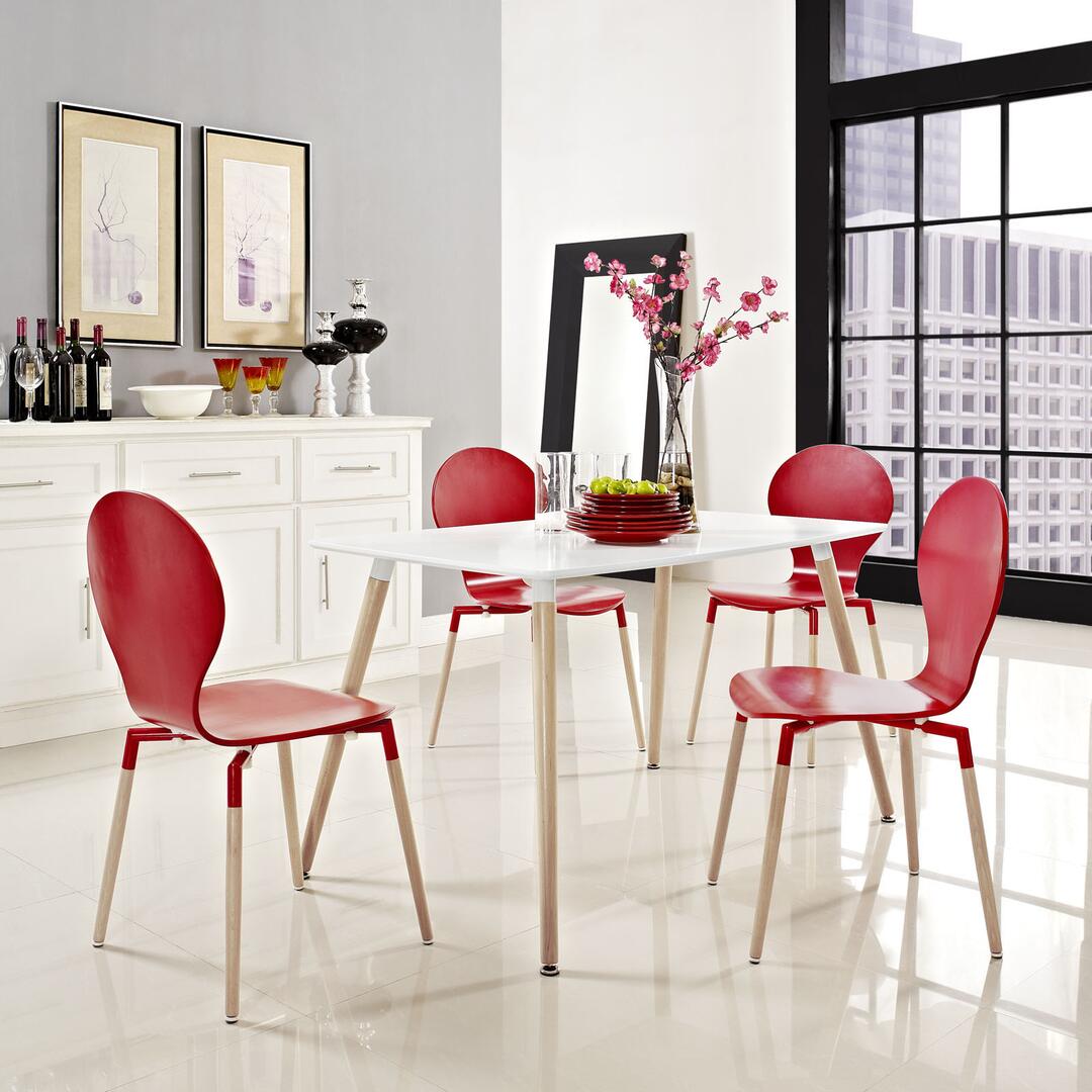 Modway Field Rectangle Dining Table - White - EEI-1056 | Dining Tables-1