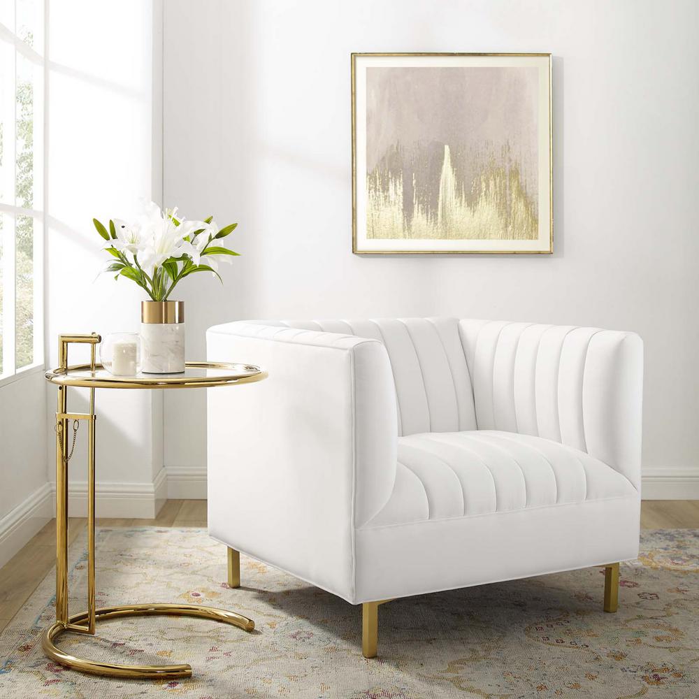 Modway Shift Channel Tufted Performance Velvet Armchair | Armchairs | Modishstore-4